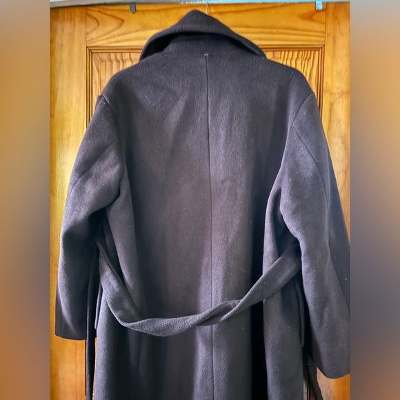 Staud-brown carver scarf detail wool blend coat - Picture 4 of 11